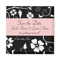 Floral Save the Date Magnet