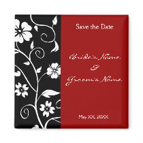 Floral Save the Date Magnet