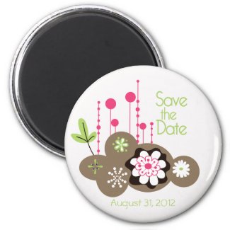 Floral Save the Date Magnet