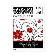 floral save the date postage