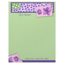 Floral Scrapbook Letterhead by MouseCottage Floral Scrapbook Letterhead