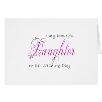 wedding daughter script card cards floral beautiful daughters note friend invitations zazzle gifts