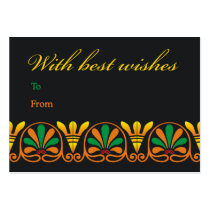 Floral scroll best wishes business cards by semas87 Floral scroll best wishes business cards