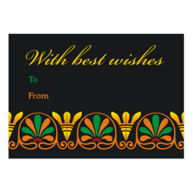Floral scroll best wishes profilecard