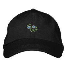 Floral Scroll Embroidered Baseball Caps