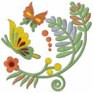 ladies_casual_tshirt - Delightful embroidered flowers and butterflies in pastal colors on gifts and apparel: Sizes  Available colors: lime