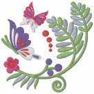 ladies_zip_hoody - Delightful embroidered flowers and butterflies in pastal colors on gifts and apparel: Sizes  Available colors: black