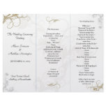Floral Scrollwork Wedding Program Template Personalized Letterhead