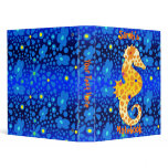 Floral Seahorse Binder