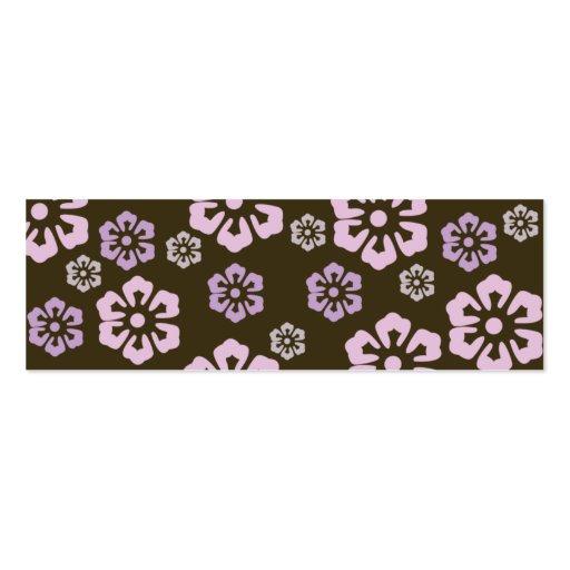 Floral - Skinny Business Card (back side)