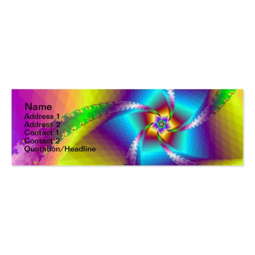 Floral Spiral Skinny Business Card (front side)