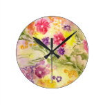 'Floral Splash' Clock