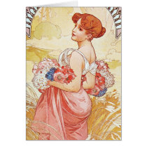 Floral Spring Goddess Greeting Card