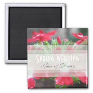 Floral Spring Wedding Magnet magnet