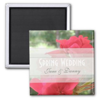 Floral Spring Wedding Magnet magnet