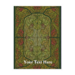 Floral Stained Glass Customizable Postcard