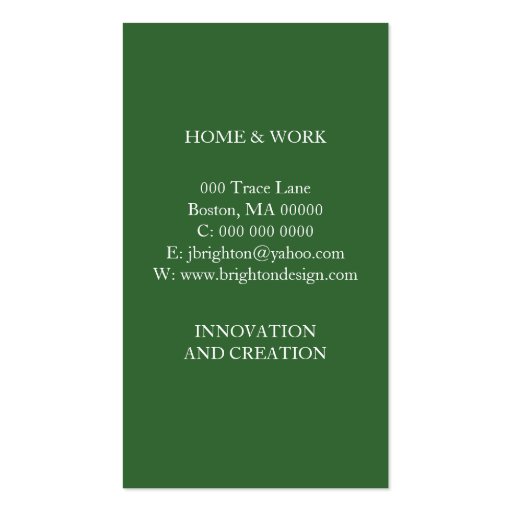 Floral Star Business Card Template (back side)