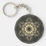 Floral Star of David Key Chain