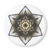 Floral Star of David magnets by JaZilla Floral Star of David magnets