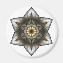 Floral Star of David Magnet