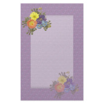 Floral Stationery ~ Lavender Bouquet