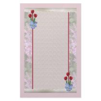 Floral Stationery ~ Tulips Violas