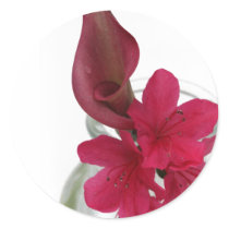 floral round sticker