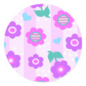 floral stripe allover stickers by margaret40 floral stripe allover stickers