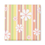 floral stripes_1 refrigerator magnets