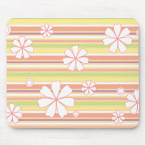 floral stripes_1 mousepads