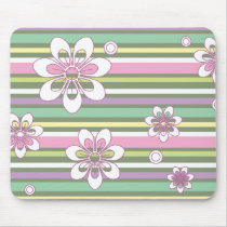 floral stripes_2 mousepads