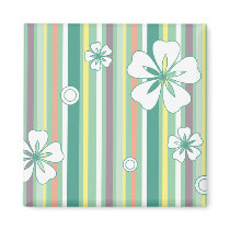 floral stripes_4 magnets