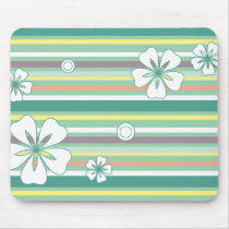floral stripes_4 mousepads