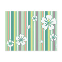 floral stripes_4a postcards by VioDeSign floral stripes_4a postcards