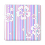 floral stripes_5 fridge magnets