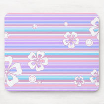 floral stripes_5 mousepads