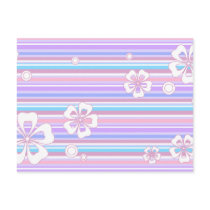 floral stripes_5 postcards