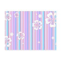 floral stripes_5a postcards