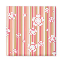 floral stripes_6 magnets by VioDeSign floral stripes_6 magnets