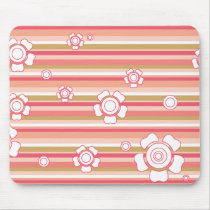 floral stripes_6 mousepads
