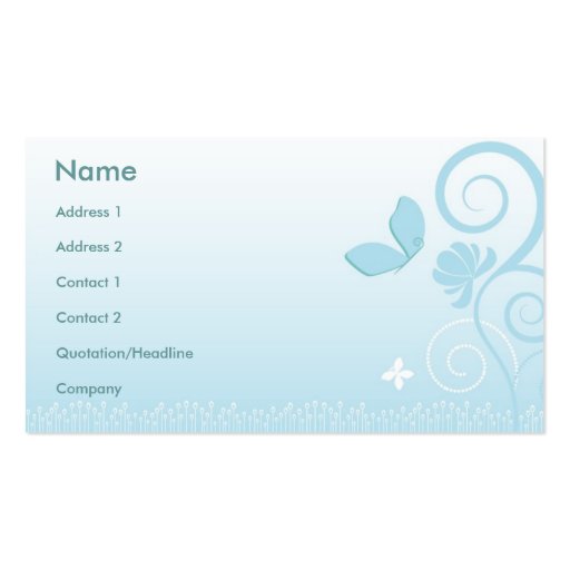 Floral Style Business Card Templates (front side)