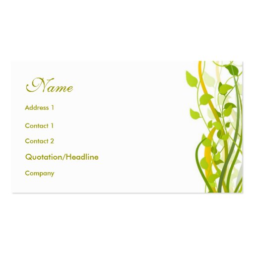 Floral Style Business Card Templates (front side)