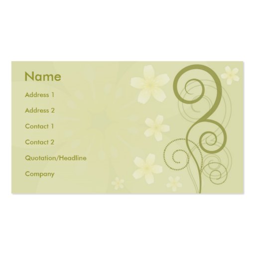 Floral Style Business Card Templates