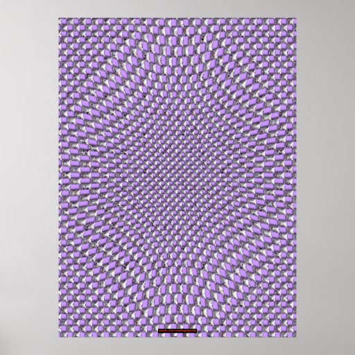 Floral Styled Optical Illusion Wall Art Poster