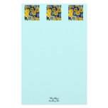 Floral Sugar Fine Linen Notepaper Custom Stationery
