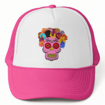 Floral Sugar Skull hats