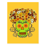 Floral Sugar Skull Postcard