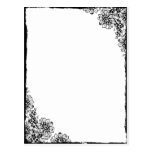Floral sunflower grunge distressed silhouette post cards