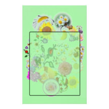 Floral surprise personalized stationery