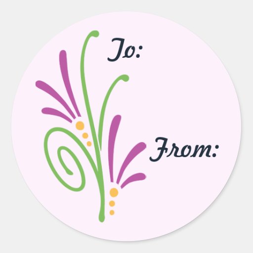 Floral Swash Stickers Zazzle